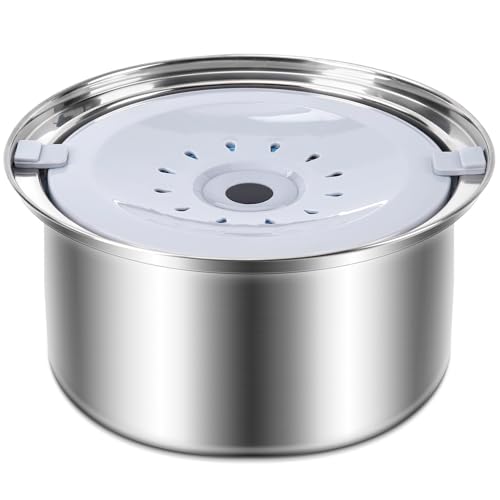 Keine Verschüttungswasserschale für Hunde, langsame Wasserschale für Hunde 4L Kein verschütteter Edelstahlhund mit Filter 10x10x5 Abnehmbarer Waschbar für Haushalt, Tiergeschäft von Pineeseatile