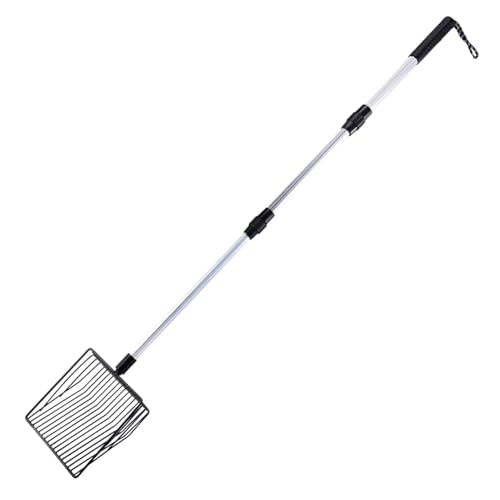 Pineeseatile Metallstreu Scoop, Chicken Poop Scooper 41, 9 Zoll Abnehmbarer Griff Nicht-Stick-Müll-Schaufel Schnell Sieben breite Schaufel Katze ohne Biegung Rücken Schwerer Haustierkot-Scooper Pineeseatile Metallstreu Scoop, Chicken Poop Scooper 41, 9 Zoll Abnehmbarer Griff Nicht-Stick-Müll-Schaufel Schnell Sieben breite Schaufel Katze ohne Biegung Rücken Schwerer Haustierkot-Scooper von Pineeseatile