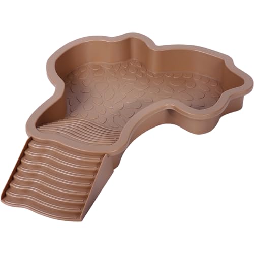 Pineeseatile Reptilienwasserschale, Reptilienwasserschale, große Simulationsschildkröte, dekorativer Plastikbadepool mit Leiter für Gecko Turtle Pineeseatile Reptilienwasserschale, Reptilienwasserschale, große Simulationsschildkröte, dekorativer Plastikbadepool mit Leiter für Gecko Turtle von Pineeseatile