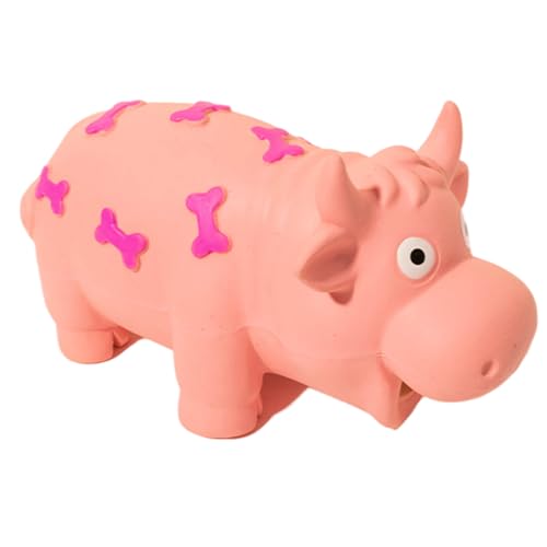 Pineeseatile Unzerstörbares Hund Spielzeug, quietschende Hundespielzeug, 6, 5 x 3, 5 x 3, 4 Zoll niedliche Schweineform, Safe Latex Interactive Chew -Spielzeug für kleine mittelgroße Haustier von Pineeseatile
