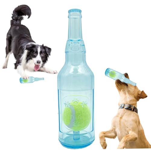 Pineeseatile Wasserflaschenhund -Spielzeug 8 -Zoll -Quietschkauen mit Tennisball im süßen Gummi zum Zahnen, Training, Stressabbau, Kleiner Hundekrippiner von Pineeseatile