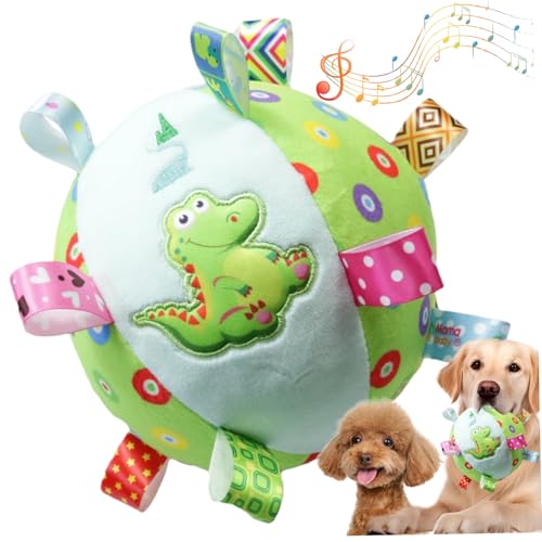 Quietschende Hundeball, quietschende Hundeball mit Rasseln, 5, 9 Zoll weiches interaktives Spielzeug, hohe elastische Bissresistante Wirkende mit Trägern für Welpen kleine mittelgroße Hunde Quietschende Hundeball, quietschende Hundeball mit Rasseln, 5, 9 Zoll weiches interaktives Spielzeug, hohe elastische Bissresistante Wirkende mit Trägern für Welpen kleine mittelgroße Hunde von Pineeseatile