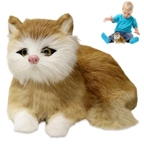 Realistische Katze 6x4x4 -Zoll künstlich niedliche süße liegende Katze Plüsch detaillierter Bildungskätzchen statische Staatskätzchen Dekor für Zuhause, Hotel, Fotografie -Requisite, Gelb, Plüsch Realistische Katze 6x4x4 -Zoll künstlich niedliche süße liegende Katze Plüsch detaillierter Bildungskätzchen statische Staatskätzchen Dekor für Zuhause, Hotel, Fotografie -Requisite, Gelb, Plüsch von Pineeseatile