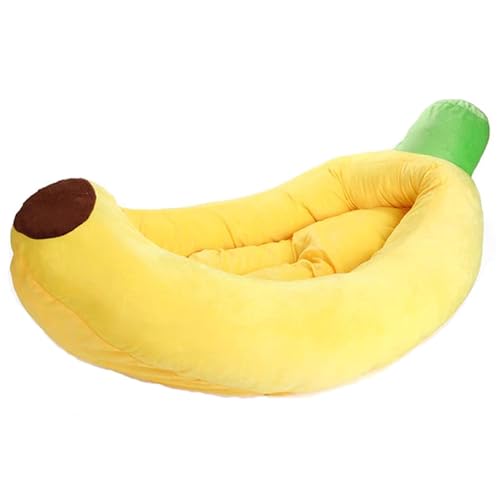 Süßes Katzenbett Bananenkatze Bett atmungsaktivem thermischem Bananenhundbett weiche Baumwolle, süßes Katzenbett mit abnehmbarer Kissenmaschine Waschbares Haustierbett für kleine Katzen und Hunde Süßes Katzenbett Bananenkatze Bett atmungsaktivem thermischem Bananenhundbett weiche Baumwolle, süßes Katzenbett mit abnehmbarer Kissenmaschine Waschbares Haustierbett für kleine Katzen und Hunde von Pineeseatile