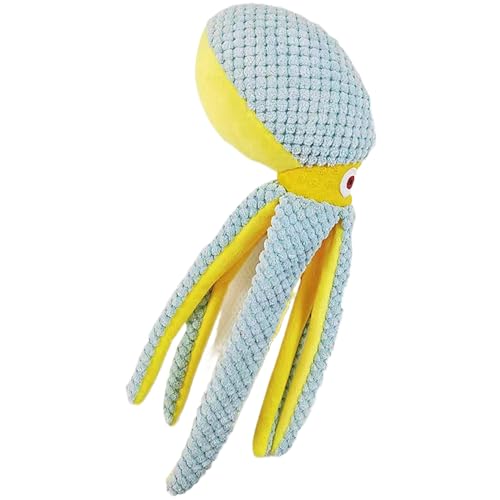 Tintenfisch-Hundespielzeug-Biss-resistentes quietschendes Hundespielzeug, interaktives stimulierendes weiches gefülltes Hundeplüschspielzeug für Hundezähne, Quietschende Hundespi Tintenfisch-Hundespielzeug-Biss-resistentes quietschendes Hundespielzeug, interaktives stimulierendes weiches gefülltes Hundeplüschspielzeug für Hundezähne, Quietschende Hundespi von Pineeseatile