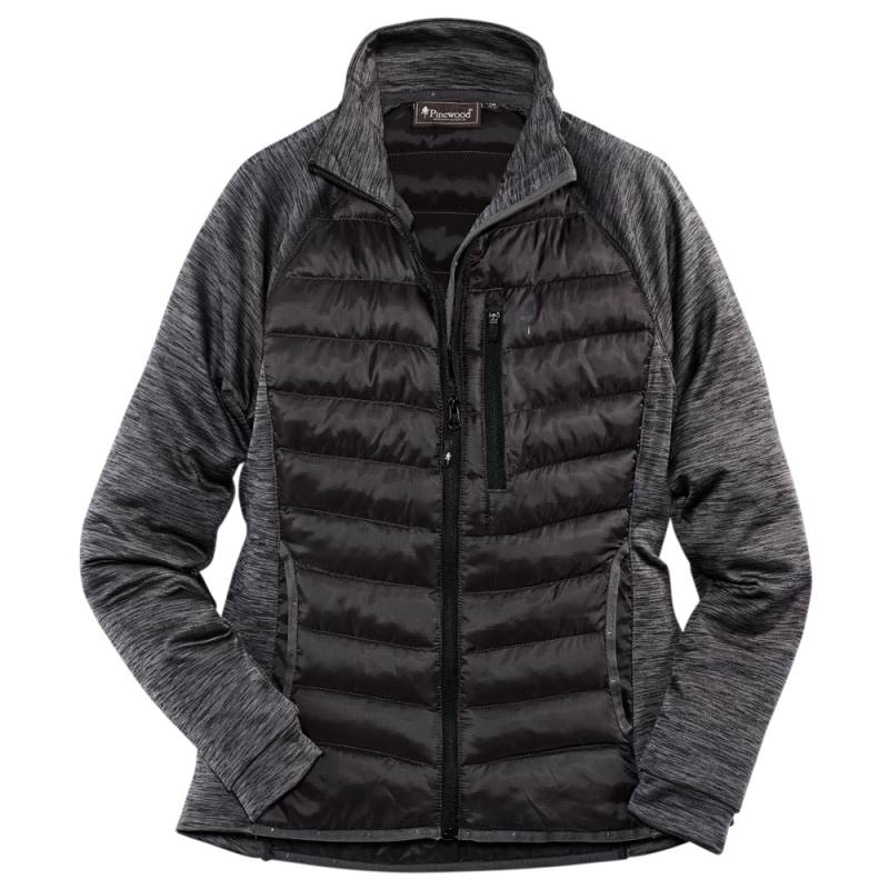 Pinewood® Damen Fleecejacke Abisko Hybrid Power Fleece Jacket schwarz-grau, Gr. S von Pinewood