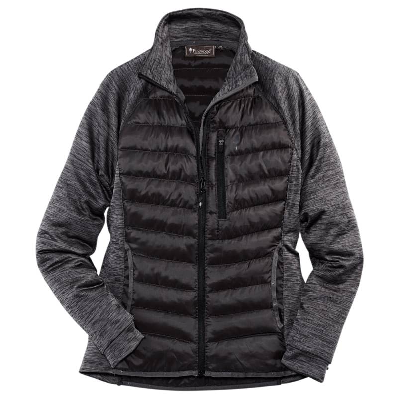 Pinewood® Damen Fleecejacke Abisko Hybrid Power Fleece Jacket smoke black/dark grey, Gr. XXL von Pinewood