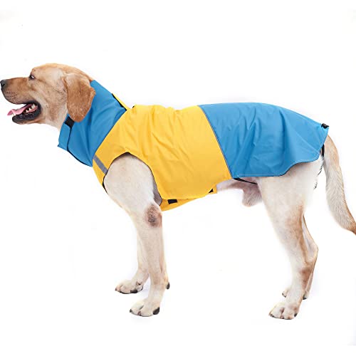 Pingfen Hundejacke Wasserdichter Rollkragenpullover Reflektierender Outdoor-Regenmantel für kleine mittelgroße Hunde von Pingfen