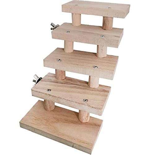 Hamster Leiter Spielzeug 5 Schichten Hamster Chinchilla Holz Springboards Holz Rechteck Haustierständer Bord Plattform Für Kleintier Haustier Spielzeug von PiniceCore