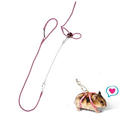 Haustier-Ratte-Maus Harness Einstellbare Seil Frettchen Hamster Finder Bell-Leine-Blei-S (zufällige Farbe) von PiniceCore