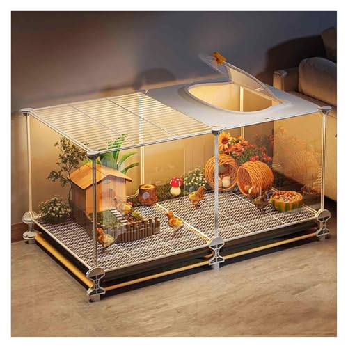 Käfig für Huhn, Wachteln, Frettchen & Chinchilla, Meerschweinchenkäfig, transparente Anzeige, verschlüsselte Fußpolster, Tablett-Design, 8 Sets Käfig für Huhn, Wachteln, Frettchen & Chinchilla, Meerschweinchenkäfig, transparente Anzeige, verschlüsselte Fußpolster, Tablett-Design, 8 Sets von Pink Beryl