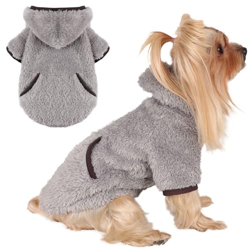 Hundepullover für kleine Hunde, Mädchen und Männer, Fleece, für kleine Hunde, Winter, Welpen, Pullover für Chihuahua, Teetasse, Yorkie, weich, dehnbar, kleine Hundekleidung, Katzenpullover, von PinkBow