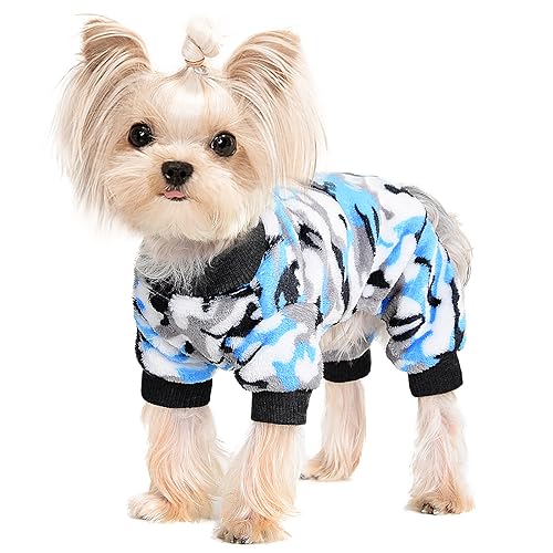 Chihuahua-Schlafanzug für kleine Hunde, Fleece, Welpen, Einteiler, Winter, warm, kleine Hundekleidung, Hundepullover, Jumpsuits, niedliche Haustierkleidung, Outfits für Yorkie, Teetasse, Katze, von PinkTie