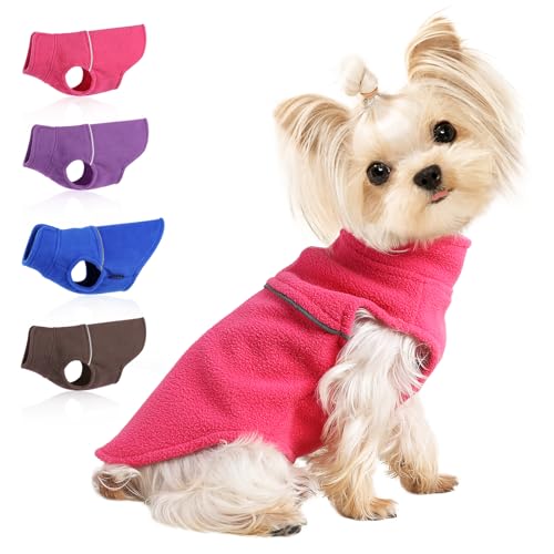 Hundekleidung für kleine Hunde, Junge Mädchen Hundepullover für kleine Hunde Katzen, Fleece-Weste Hundepullover, warmer Pullover aus Fleece, Hundejacke, Winterwelpenkleidung, Haustierkatze, von PinkTie