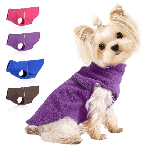 Hundekleidung für kleine Hunde, Junge Mädchen Hundepullover für kleine Hunde Katzen, Fleece-Weste Hundepullover, warmer Pullover aus Fleece, Hundejacke, Winterwelpenkleidung, Haustierkatze, von PinkTie