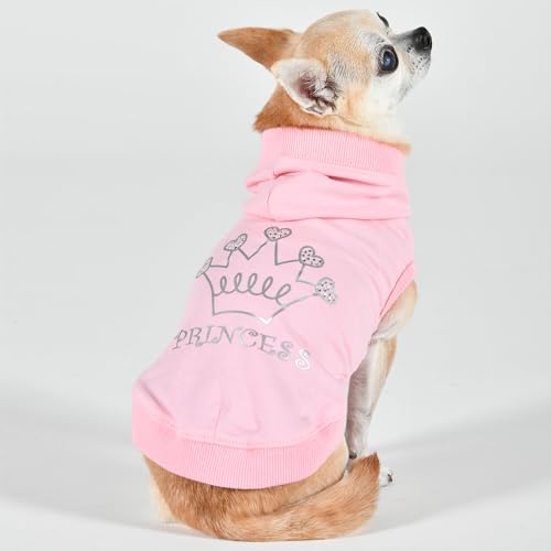 Pinkaholic New York Sabrina Hunde-Kapuzenshirt für Frühjahr/Sommer, trendig, modisch, niedlich, Hellrosa, Größe L von Pinkaholic New York