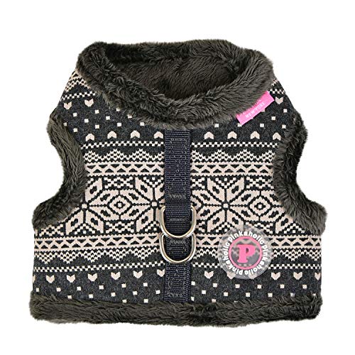 Pinkaholic NATD-HJ7580-CG-M Neige PINKA Harness Charcoal Grey M Hundegeschirr von Pinkaholic