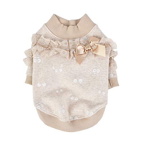 Pinkaholic NATD-TS7575-OT-M Adele Oatmeal M Hundespitzen-Strickjacke-Shirt von Pinkaholic