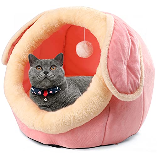 Pinkgarden Katzenbett für den Innenbereich, Katzenhaus, Möbel, Haustier, Kätzchen, Zelt, Höhle, süße Hundebetten für mittelgroße Hunde mit abnehmbarem, waschbarem, weich gepolstertem Kissen, Rosa Pinkgarden Katzenbett für den Innenbereich, Katzenhaus, Möbel, Haustier, Kätzchen, Zelt, Höhle, süße Hundebetten für mittelgroße Hunde mit abnehmbarem, waschbarem, weich gepolstertem Kissen, Rosa von Pinkgarden