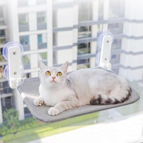 Pinkrin Klappbar Katzen Fensterliege Verstärkte, Waschbar Hängematte Katze mit Starken Saugnäpfen bis zu 20kg, Komfortabel Katzenbett Fensterbank für alle Jahreszeiten Pinkrin Klappbar Katzen Fensterliege Verstärkte, Waschbar Hängematte Katze mit Starken Saugnäpfen bis zu 20kg, Komfortabel Katzenbett Fensterbank für alle Jahreszeiten von Pinkrin