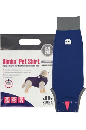 Pioneer Veterinary Products SIMBA Haustier-Shirts, Hunde-Genesungsanzug, 2XL, antimikrobielles Material, Leckerkennungseinsatz, maschinenwaschbar & schnell trocknend Pioneer Veterinary Products SIMBA Haustier-Shirts, Hunde-Genesungsanzug, 2XL, antimikrobielles Material, Leckerkennungseinsatz, maschinenwaschbar & schnell trocknend von Pioneer Veterinary Products