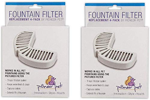 PioneerPet Trinkbrunnen Filter Ersatz für Haustiere, Pack of 8 von Pioneer Pet