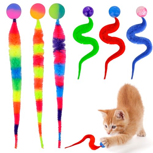 Pipihome 6 Stück Katzenspielzeug Ball - Wackelball, Interaktives Spielzeug, Wiggly Ball für Katzen Jeden Alters - Kitten Spielzeug von Pipihome