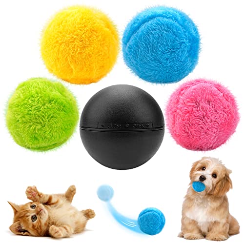 Pipihome Aktiver Rollball Für Hunde, Selbstrollender Ball Hund, Interaktiver Hundespielzeugball, Haustier Elektrischer Spielzeugball, Spielzeug Plüsch Balle Für Katze& Hunde (A) von Pipihome