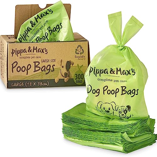 Pippa & Max Hundekotbeutel (300) - Extra Dicke Beutel mit praktischem Krawattengriff | Garantiert Auslaufsicher | Biologisch Abbaubare Box Pippa & Max Hundekotbeutel (300) - Extra Dicke Beutel mit praktischem Krawattengriff | Garantiert Auslaufsicher | Biologisch Abbaubare Box von Pippa & Max