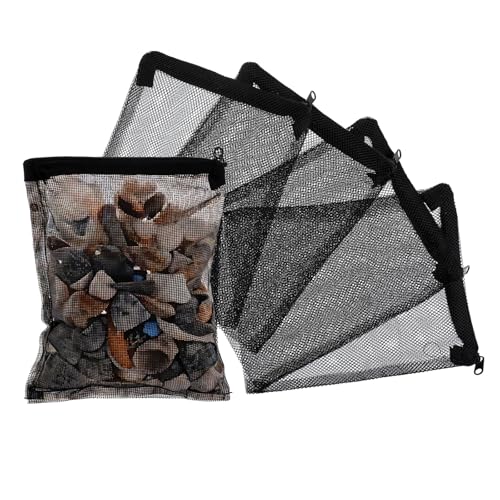 Piriuuo 10 Stück Aquarium Filterbeutel, Feines Netz mit Reißverschluss Fischtank Mesh Filterbeutel Wiederverwendbare Hohem Durchfluss Beutel für Aktivkohle, Keramikringe, Aquarienteich, 20 cm x 14 von Piriuuo