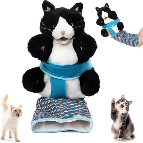 Katzenpuppen-Wrestler, Katzenwrestling-Handschuh, Katzenwrestling Spielzeugpuppen, Katzenhandpuppen für Spielen, Katzenpuppen für Langeweile für das Training und Bewegung von Pisheng