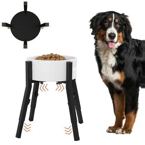 Piskyet Erhöhter Hundenapfständer für große Hunde, verstellbar, erhöht, passend für 15,5–28,4 cm große Näpfe, höhenverstellbar bis 25,4–38,1 cm hoch, Einzelnapf für Futter und Wasser (Napf nicht im Piskyet Erhöhter Hundenapfständer für große Hunde, verstellbar, erhöht, passend für 15,5–28,4 cm große Näpfe, höhenverstellbar bis 25,4–38,1 cm hoch, Einzelnapf für Futter und Wasser (Napf nicht im von Piskyet