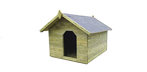 Hundehütte,Outdoor-Hundehütte Hölzerne Hundehütte mit zu öffnendem Dach Imprägniertes Kiefernholz 105,5 x 123,5 x 85 cm von Pissente