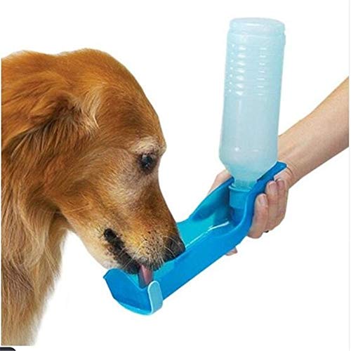 Pissente Faltbare Haustier-Wasserflasche, Tragbarer Hundenapf mit Trinkdesign für Unterwegs, 250 Ml (Rosa) von Pissente