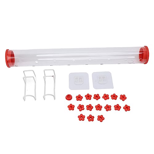 Fenster-Kolibri-Futterspender-Set, 40 cm, Kunststoff, Transparent, Kolibri-Wassertrinkfutterrohr, Fenstermontage, Outdoor-Kolibri-Futterspender mit 14 Futter?ffnungen Fenster-Kolibri-Futterspender-Set, 40 cm, Kunststoff, Transparent, Kolibri-Wassertrinkfutterrohr, Fenstermontage, Outdoor-Kolibri-Futterspender mit 14 Futter?ffnungen von Pissente