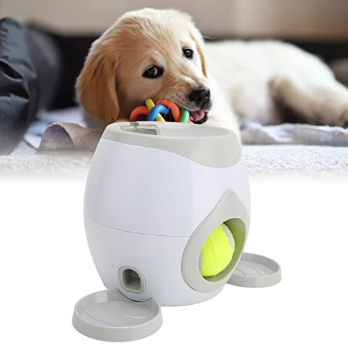 Pissente Hunde-Tennis-Futter-Belohnungsmaschine Interaktive Ballwerfer-Maschine für Hunde mit Flacher Fütterungsschale für Hundewelpen von Pissente