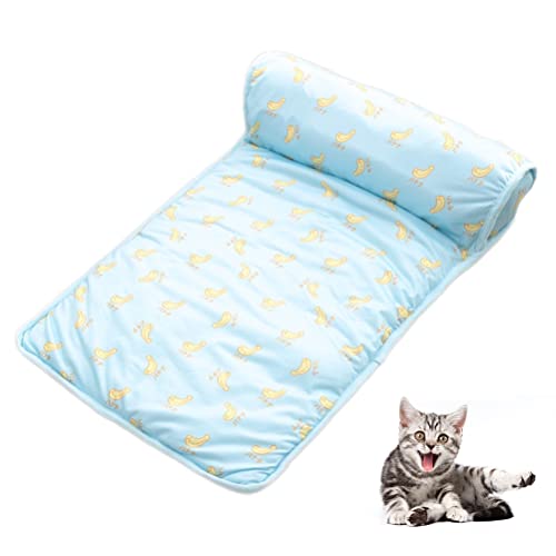 Pissente Kühlmatte für Haustiere, Kühlpad, Haustier-Kühldecke, Selbstkühlendes Gelpad für Hunde und Katzen mit Druckaktivierter Technologie, Kratzfest, 60 X 40 cm, Rosa, Kirsche, Blau, (1) von Pissente