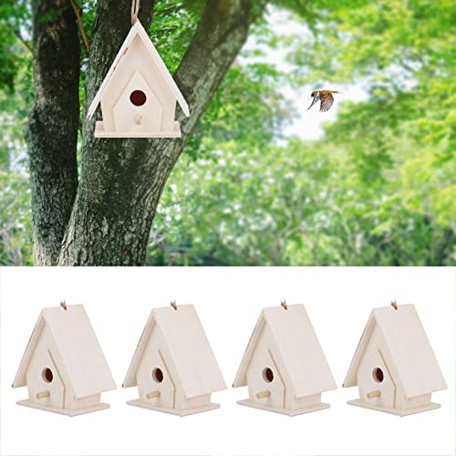 Pissente Vogelversorgungen Mini Vogelhaus Cage Ornament Craft, Holzmaterial Einzigartige Form für Gartendekor mit Hängenden Seilen Geeignet von Pissente