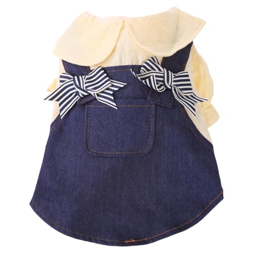 Pitadue Hundekleid, Welpenkleid, Rock, Riemenkleid für Hunde, Mädchen, Hunde, Prinzessinnenkleid, Denim-Kleid, Hundekleidung von Pitadue