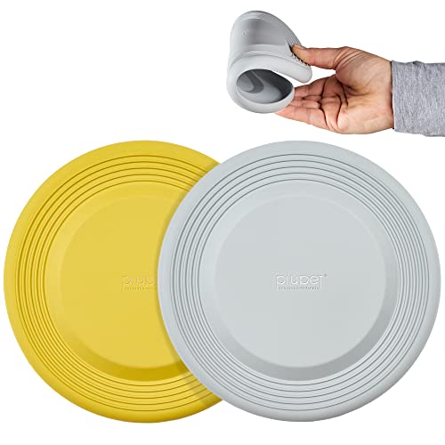 PiuPet® Frisbee Hund I 22cm Durchmesser I Farben gut erkennbar für Hunde I 2er-Set Frisbees I Hundefrisbee-Set I Dog Frisbee I Hundespielzeug | Hundefrisbee | Hundespielzeug Frisbee von PiuPet
