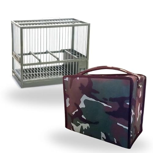 Set Wildlederkäfig C2 grün + Camouflagehülle von Piumer