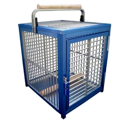 Transportbox oder Reisekäfig für Papageien, Blau, Größe S von Piumer