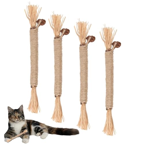 Pixaro 4 x Katzen-Kaustäbe, Kaustäbchen für Silberranken, Katzenminzestäbchen, Katzen-Zahnstäbchen für Innenbereich, Zahnreinigung, Kätzchen und Stressabbau Pixaro 4 x Katzen-Kaustäbe, Kaustäbchen für Silberranken, Katzenminzestäbchen, Katzen-Zahnstäbchen für Innenbereich, Zahnreinigung, Kätzchen und Stressabbau von Pixaro