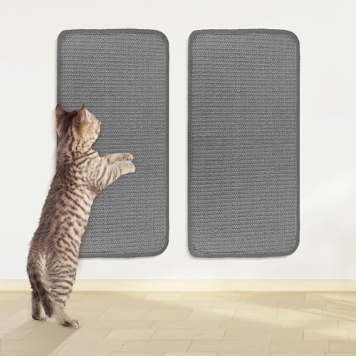 2-teilige Kratzmatte Katze, Sisalmatte Kratzbretter Katze 50 * 25cm, kratzmatte Katze Wand mit Klebeband Kratzteppich, Widerstandsfähig Sisal Teppich Katzen Katzenkratzbrett Fußmatte Möbel für Katzen 2-teilige Kratzmatte Katze, Sisalmatte Kratzbretter Katze 50 * 25cm, kratzmatte Katze Wand mit Klebeband Kratzteppich, Widerstandsfähig Sisal Teppich Katzen Katzenkratzbrett Fußmatte Möbel für Katzen von Piymnys