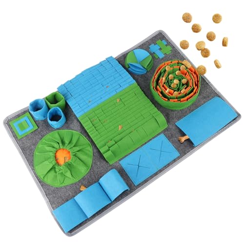 Schnüffelteppich für Hunde | 65*44cm | Hundespielzeug mit Anti-Rutsch | Waschbar | Extrem Material | Intelligenzspielzeug für Hunde | 10 Trainingselemente | 3 Schwierigkeitsstufen | Stressabbau Schnüffelteppich für Hunde | 65*44cm | Hundespielzeug mit Anti-Rutsch | Waschbar | Extrem Material | Intelligenzspielzeug für Hunde | 10 Trainingselemente | 3 Schwierigkeitsstufen | Stressabbau von Dttra
