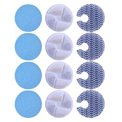 Pjeghbvop 4 x Wasserbrunnenfilter, Drei-Filtration, Haustierbrunnenfilter, Ersatz für automatischen Brunnen Pjeghbvop 4 x Wasserbrunnenfilter, Drei-Filtration, Haustierbrunnenfilter, Ersatz für automatischen Brunnen von Pjeghbvop
