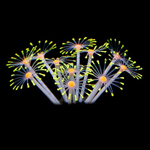 Pjeghbvop Glas-Aquarium-Ornament, leuchtende Koralle, künstliche Aqua-Pflanzen, Aquarium-Dekoration, Wasser-Haustier-Simulation, Landschaftsbau, leuchtende Korallendekoration von Pjeghbvop