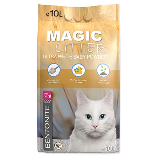 Magic Cat Placek Litter Ultra White Baby Powder 5L 4300g von Magic Cat