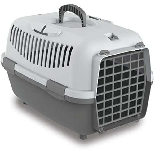 Nomade 1 Hundebox - Transportbox für kleine Hunde und Katzen - 48 x 32 x 32 cm - Kann bis zu 6 kg tragen. Robustes Polypropylen. Türen aus Kunststoff von Plana