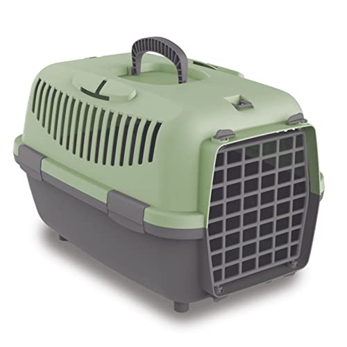Nomade 1 Hundebox - Transportbox für kleine Hunde und Katzen - 48 x 32 x 32 cm - Kann bis zu 6 kg tragen. Robustes Polypropylen. Türen aus Kunststoff von Plana